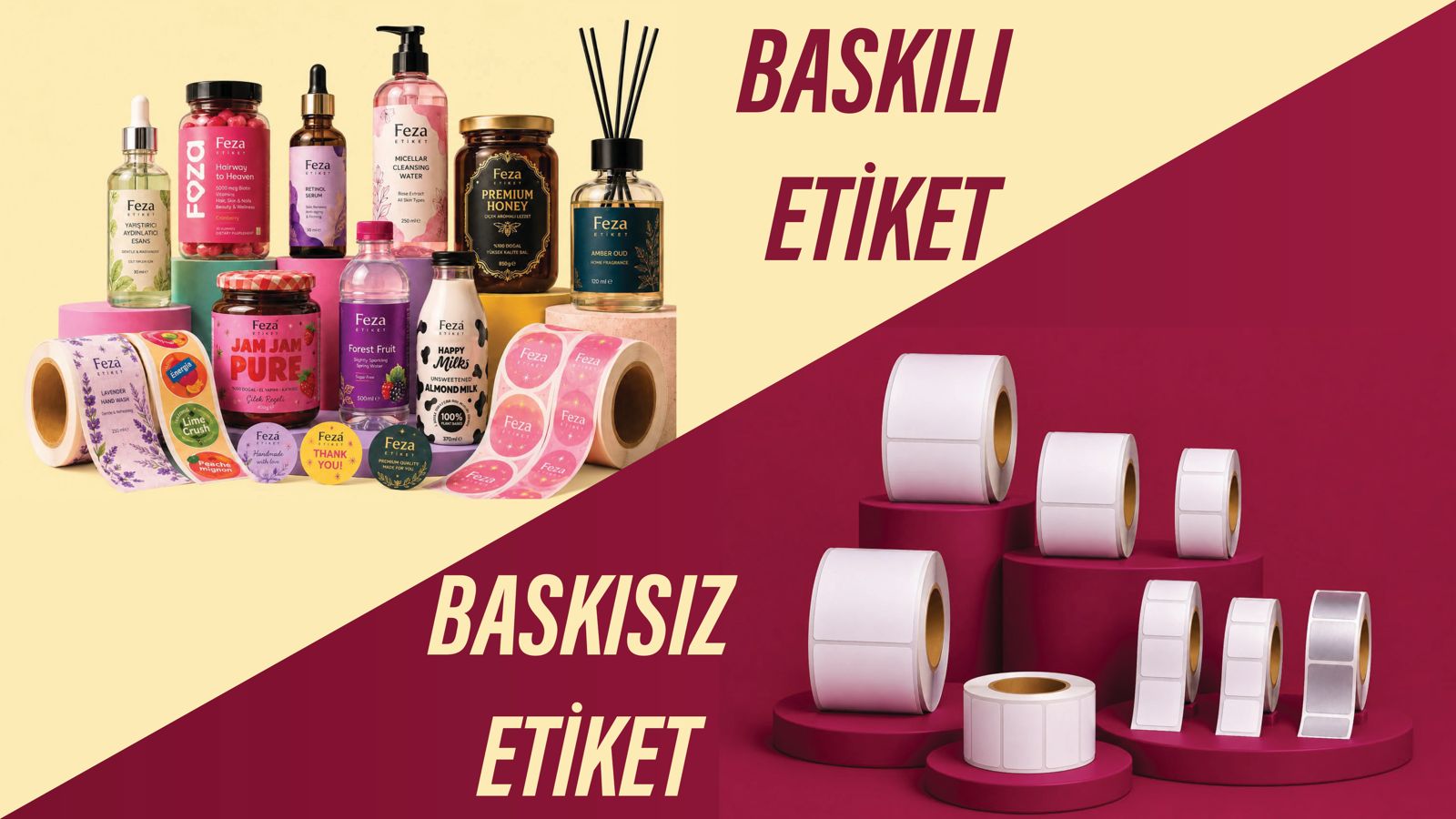 Feza etiket ürünleri